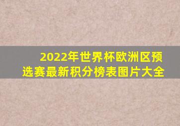 2022年世界杯欧洲区预选赛最新积分榜表图片大全