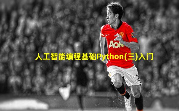 人工智能编程基础Python(三)入门